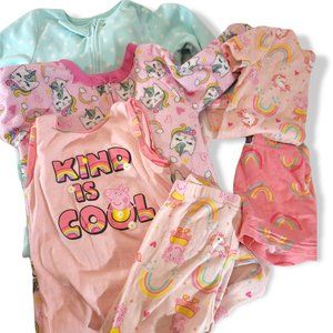 Toddler Girl's Multicolor Pajama Sets - One Size 2T-3T